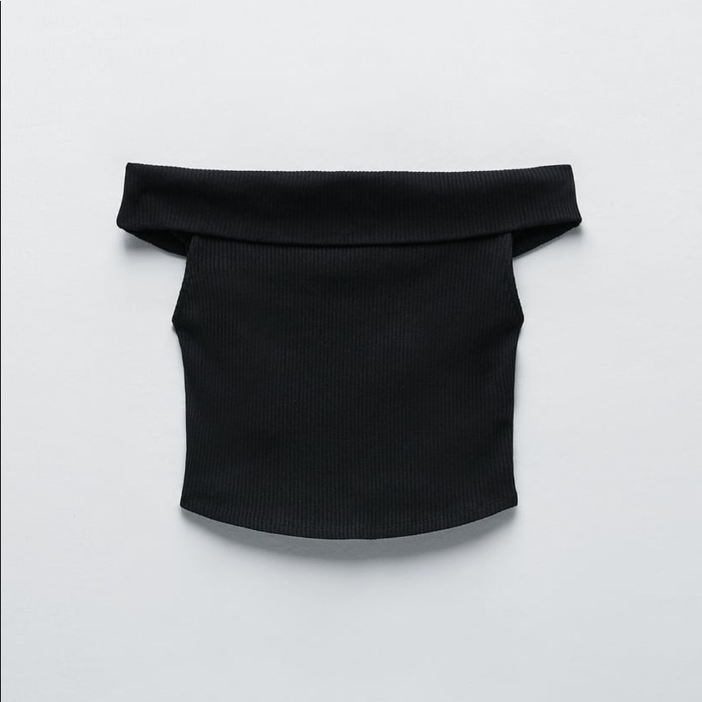 Off the shoulder black top